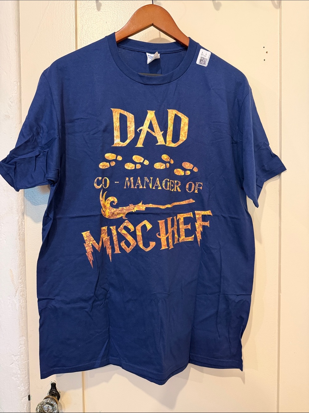 Halloween 🎃 Harry Potter Gold 'Dad Co-Manager of Mischief' Graphic L